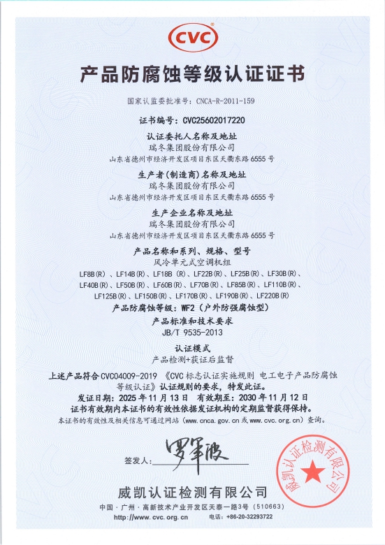 Unidad de aire acondicionado tipo gabinete, enfriada por aire