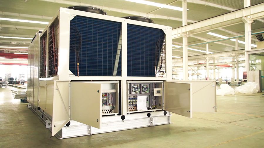 Unidad montado en techo, Unidad de calefacción y refrigeración 18kW-360kW